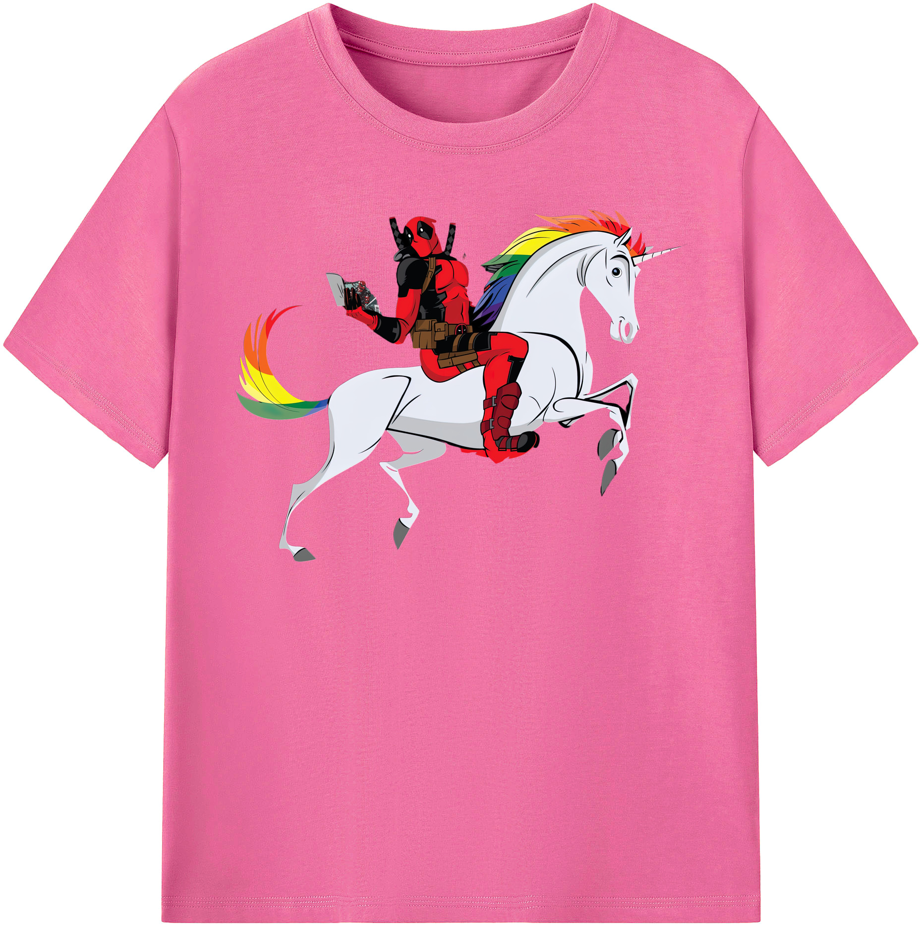 （画像用） Deadpool デッドプール レディースカジュアルプリントTシャツ（綿100％）